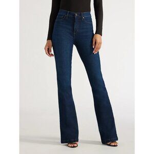 Sofia Jeans Women's Melissa Flare High Rise Denim Jeans Size 6 Dark Wash